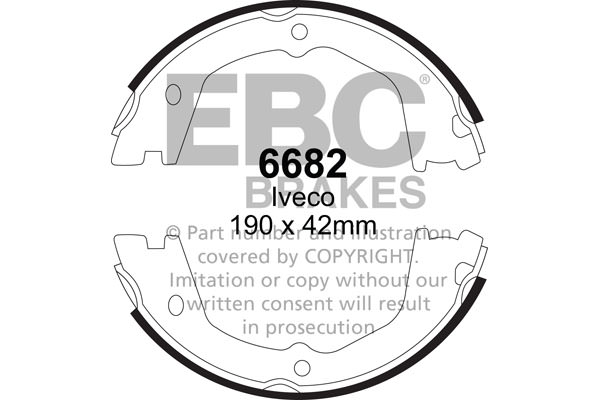 6682 - Zestaw szczęk hamulcowych EBC Brakes