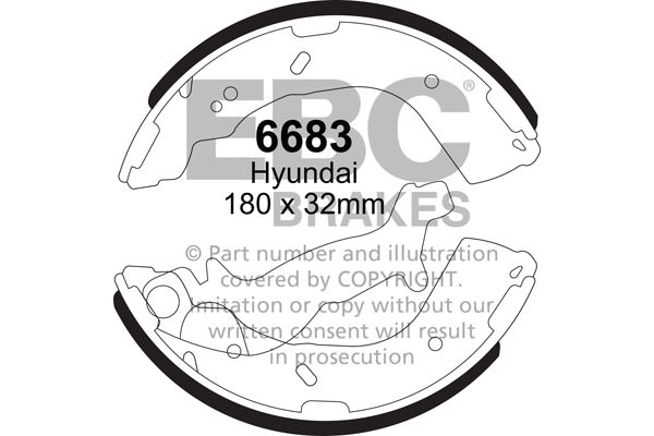 6683 - Zestaw szczęk hamulcowych EBC Brakes