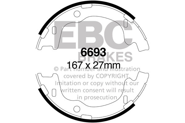 6693 - Zestaw szczęk hamulcowych EBC Brakes
