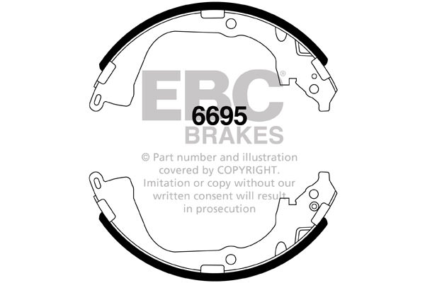 6695 - Zestaw szczęk hamulcowych EBC Brakes