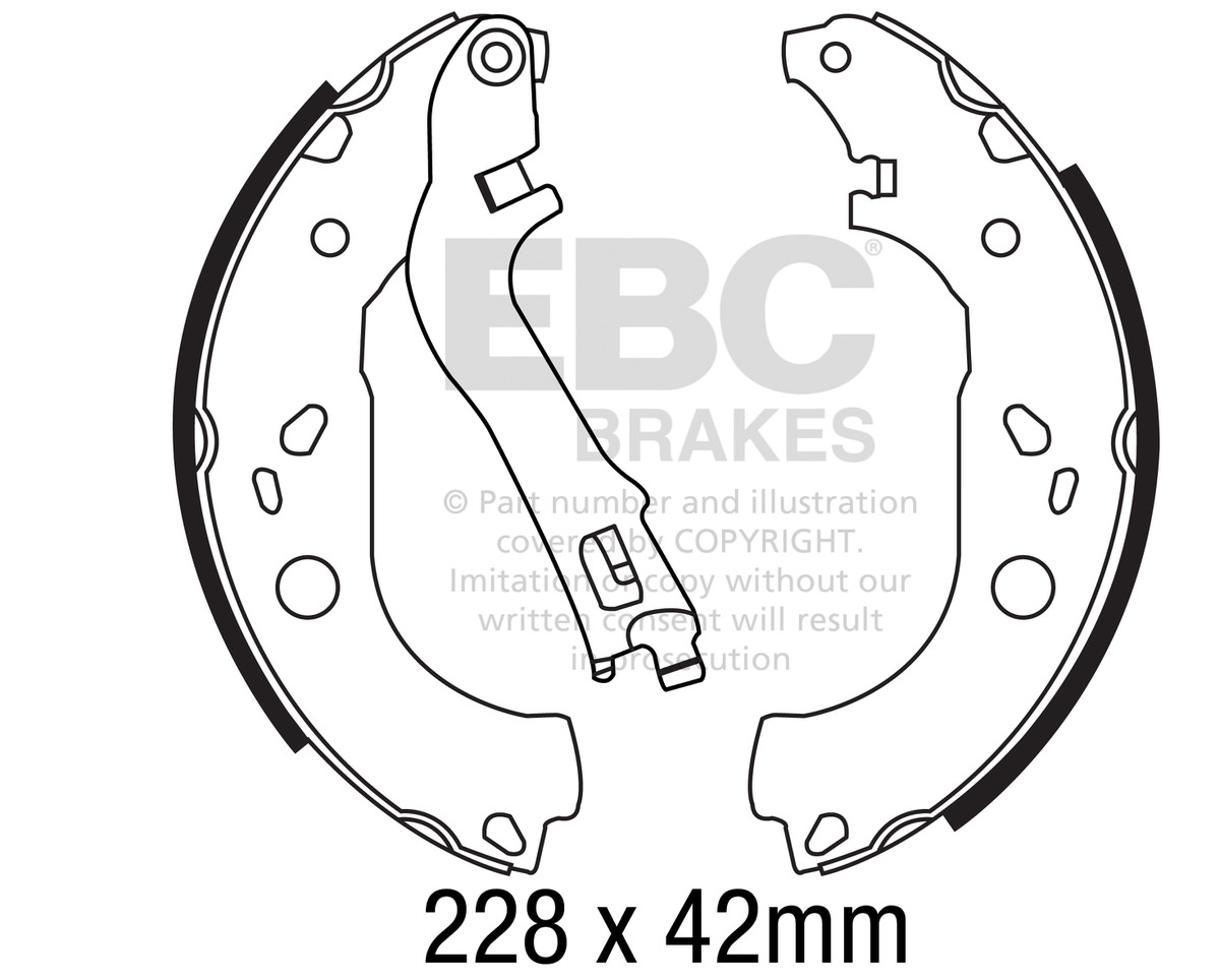 6697 - Zestaw szczęk hamulcowych EBC Brakes