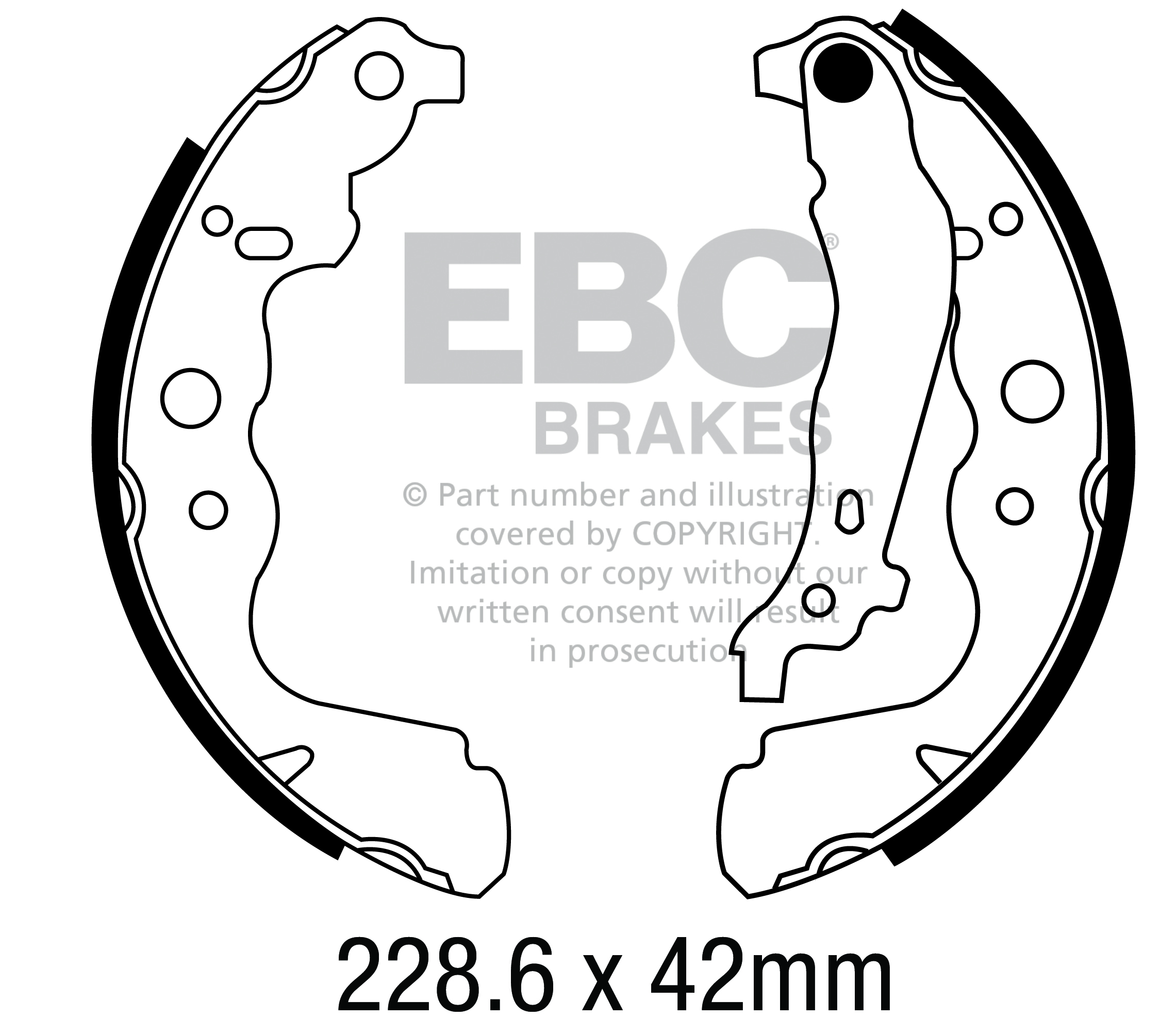 6699 - Zestaw szczęk hamulcowych EBC Brakes