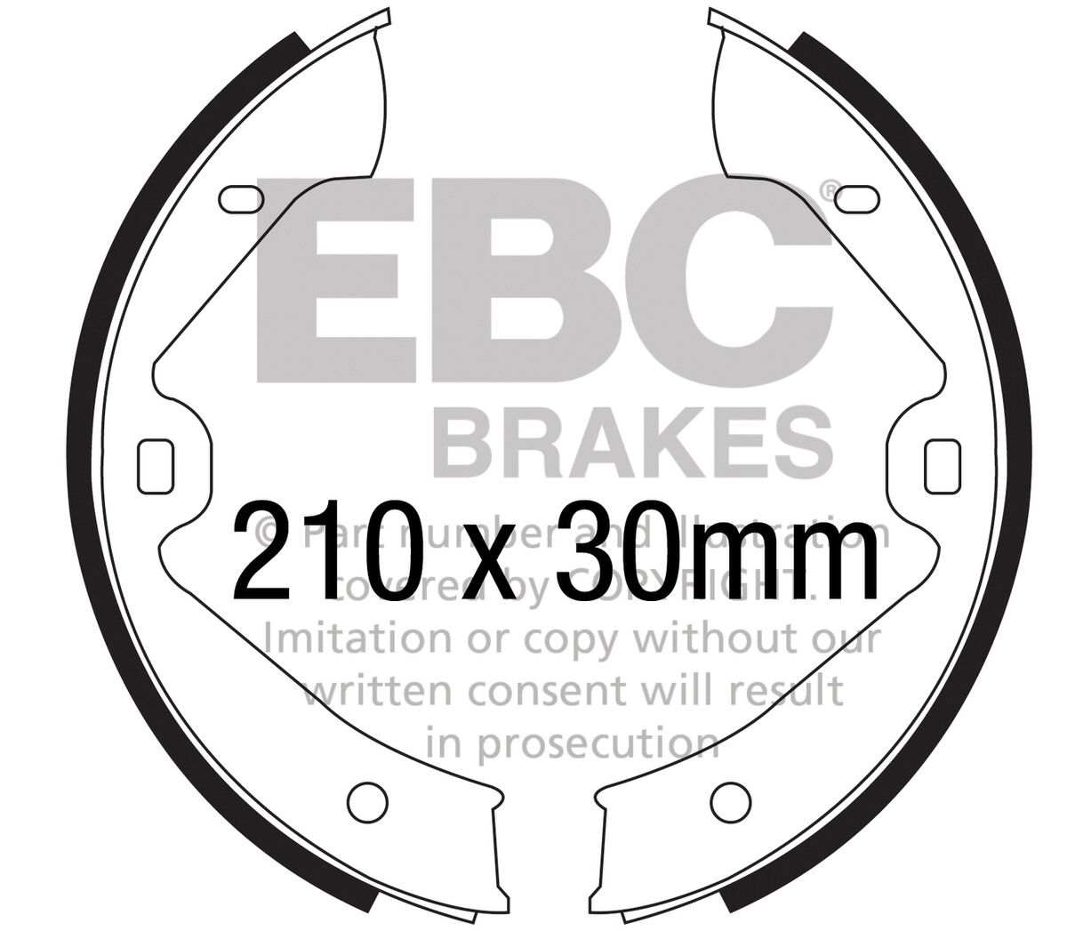 6701 - Zestaw szczęk hamulcowych EBC Brakes