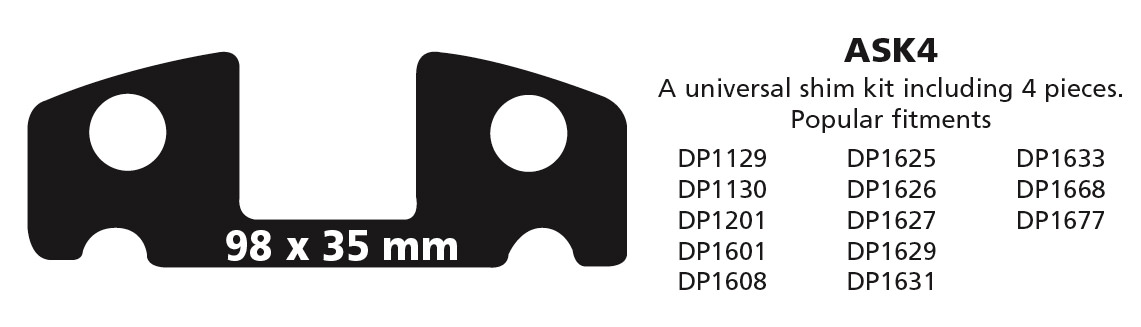 ASK4 - Podkładki antywibracyjne (Komplet) EBC Brakes