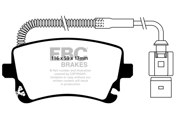 DP81470RP1 - Zestaw wyścigowych klocków hamulcowych seria RP-1 Racing EBC Brakes