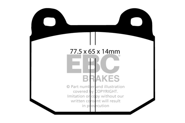 DP8197/2RP1 - Zestaw wyścigowych klocków hamulcowych seria RP-1 Racing EBC Brakes