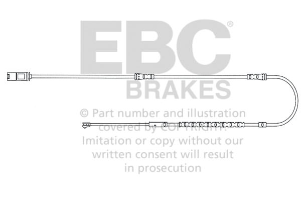 EFA128 - Czujnik zużycia klocków hamulcowych EBC Brakes