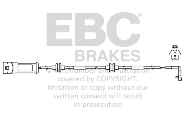 EFA134 - Czujnik zużycia klocków hamulcowych EBC Brakes