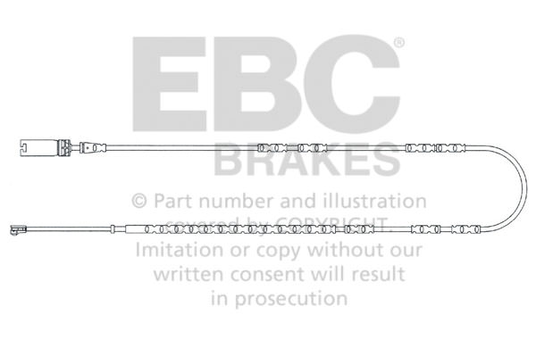 EFA137 - Czujnik zużycia klocków hamulcowych EBC Brakes