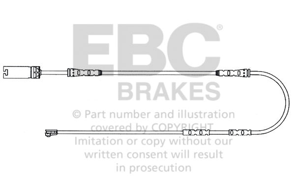 EFA138 - Czujnik zużycia klocków hamulcowych EBC Brakes