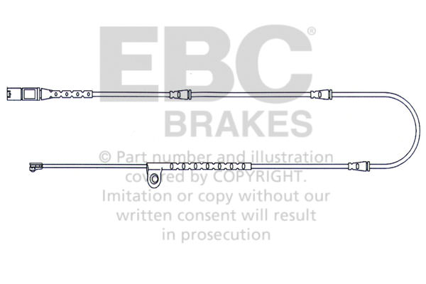 EFA141 - Czujnik zużycia klocków hamulcowych EBC Brakes