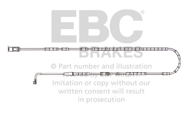 EFA143 - Czujnik zużycia klocków hamulcowych EBC Brakes
