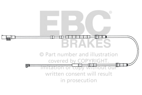 EFA144 - Czujnik zużycia klocków hamulcowych EBC Brakes