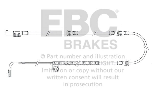 EFA151 - Czujnik zużycia klocków hamulcowych EBC Brakes