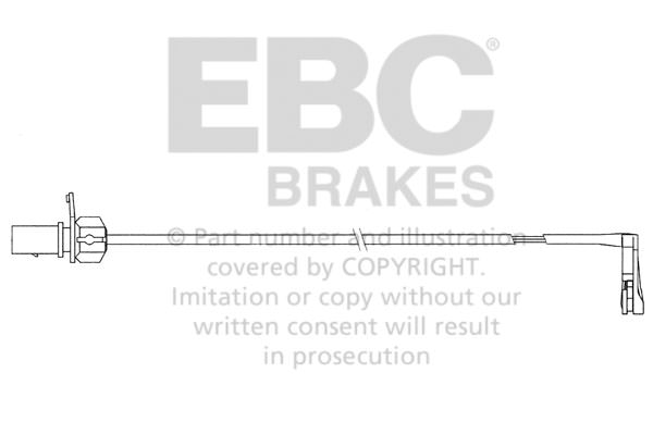 EFA156 - Czujnik zużycia klocków hamulcowych EBC Brakes