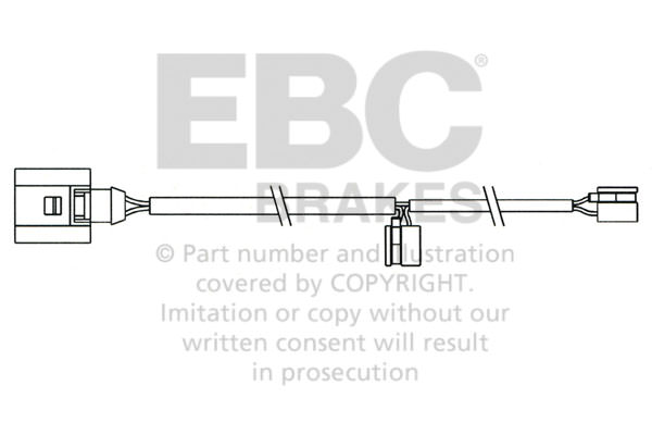 EFA158 - Czujnik zużycia klocków hamulcowych EBC Brakes