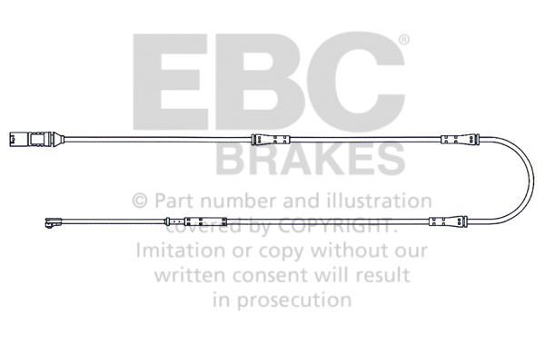 EFA160 - Czujnik zużycia klocków hamulcowych EBC Brakes